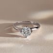 BAGUE EN OR BLANC AVEC DIAMANT DE SYNTHÈSE 1 CARAT - BAGUES AVEC DIAMANTS DE SYNTHÈSE - BAGUES DE FIANÇAILLES