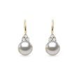 AKOYA PEARL AND DIAMOND YELLOW GOLD EARRINGS - PEARL EARRINGS{% if category.pathNames[0] != product.category.name %} - {% endif %}