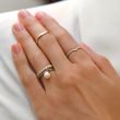 RING AUS 14KT GELBGOLD MIT PERLE - PERLEN RINGE - PERLEN