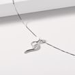 COLLIER ÉLÉGANT D'OR BLANC AVEC DIAMANT - COLLIERS AVEC DIAMANTS - COLLIERS