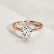 RADIANT CUT LAB GROWN DIAMOND RING IN ROSE GOLD - RINGS WITH LAB-GROWN DIAMONDS - ENGAGEMENT RINGS
