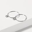 BEZELED DIAMOND HOOP EARRINGS IN WHITE GOLD - DIAMOND EARRINGS - EARRINGS