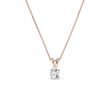 CLASSIC DIAMOND PENDANT IN ROSE GOLD - DIAMOND NECKLACES - NECKLACES