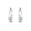 BOUCLES D'OREILLES SERTIES D'AIGUES-MARINES ET DE DIAMANTS - BOUCLES D'OREILLES EN AIGUE-MARINE - BOUCLES D'OREILLES