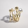 CLASSIC YELLOW GOLD BALL RING - YELLOW GOLD RINGS - 