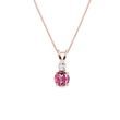 TOURMALINE NECKLACE IN 14K ROSE GOLD - TOURMALINE NECKLACES - NECKLACES