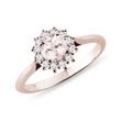 Morganite Ring with Brilliants in Rose Gold
