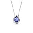 TANZANITE AND DIAMOND NECKLACE IN WHITE GOLD - TANZANITE NECKLACES - NECKLACES