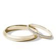 YELLOW GOLD WEDDING RING SET WITH CURVED PROFILE - YELLOW GOLD WEDDING SETS - WEDDING RINGS