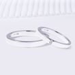 WEDDING RINGS MADE OF WHITE GOLD WITH THREE DIAMONDS - WEDDING RING SETS - 