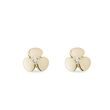 PETITE SHAMROCK EARRINGS IN YELLOW GOLD - DIAMOND EARRINGS - EARRINGS
