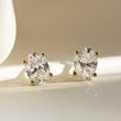 OHRRSTECKER AUS GELBGOLD MIT OVALEN LABOR-DIAMANTEN - OHRSTECKER DIAMANT - OHRRINGE