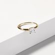 GOLD RING WITH LAB GROWN DIAMOND IN PRINCESS CUT - DIAMOND ENGAGEMENT RINGS - ENGAGEMENT RINGS