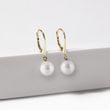 BOUCLES D'OREILLES EN OR JAUNE 14K AVEC PERLES - BOUCLES D'OREILLES EN PERLES - PERLES