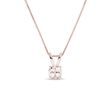 COLLIER EN OR ROSE AVEC PENDENTIF ET MORGANITE - COLLIERS AVEC MORGANITE - COLLIERS