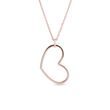 Heart necklace in rose gold