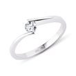 SPIRAL RING IN WHITE GOLD WITH DIAMOND - BRILLIANT CUT DIAMOND ENGAGEMENT RINGS - ENGAGEMENT RINGS
