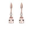 KOLCZYKI Z DIAMENTAMI I MORGANITE RÓŻOWEGO ZŁOTA - KOLCZYKI Z MORGANITAMI - KOLCZYKI