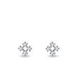 OHRRINGE MIT KNOPFVERSCHLUSS AUS 14 KT WEISSGOLD - OHRSTECKER DIAMANT - OHRRINGE