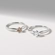 0,5CT DIAMANTRING IN WEISSGOLD - VERLOBUNGSRINGE MIT FARBIGEN DIAMANTEN - VERLOBUNGSRINGE