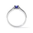 LUXURY SAPPHIRE AND DIAMOND RING IN WHITE GOLD - SAPPHIRE RINGS - 