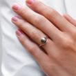 TAHITIAN PEARL RING IN WHITE GOLD - PEARL RINGS - PEARL JEWELLERY