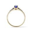 SAPPHIRE AND DIAMOND RING IN YELLOW GOLD - SAPPHIRE RINGS - RINGS