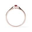 BAGUE EN OR ROSE AVEC RUBIS ET DIAMANTS - BAGUES EN RUBIS - BAGUES