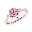 PINK LAB GROWN DIAMOND RING IN ROSE GOLD - RINGS WITH LAB-GROWN DIAMONDS - ENGAGEMENT RINGS