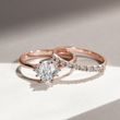 ROSE GOLD OVAL DIAMOND RING WITH SIDE DIAMONDS - DIAMOND ENGAGEMENT RINGS - ENGAGEMENT RINGS