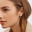 BOUCLES D'OREILLES EN OR ROSE SERTIES DE BRILLANTS - BOUCLES D'OREILLES EN DIAMANT - BOUCLES D'OREILLES