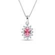 PINK SAPPHIRE AND DIAMOND NECKLACE IN WHITE GOLD - SAPPHIRE NECKLACES - NECKLACES