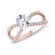 LUXURY DIAMOND ENGAGEMENT RING IN ROSE GOLD - DIAMOND ENGAGEMENT RINGS - ENGAGEMENT RINGS