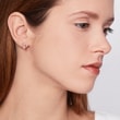 MORGANITE AND DIAMOND EARRINGS IN ROSE GOLD - MORGANITE EARRINGS - 