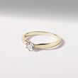 BAGUE DE FIANÇAILLES MINIMALISTE EN OR JAUNE AVEC BRILLANT - TAILLE BRILLANT - BAGUES DE FIANÇAILLES