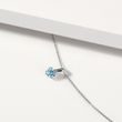 HALSKETTE MIT 1 CT BLAUEM DIAMANTEN IN WEISSGOLD - KETTEN MIT DIAMANTEN - KETTEN