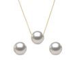 PEARL EARRING AND NECKLACE SET IN YELLOW GOLD - PEARL SETS{% if category.pathNames[0] != product.category.name %} - {% endif %}