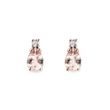 MORGANITOHRRINGE MIT DIAMANT IN ROSÉGOLD - OHRRINGE MIT MORGANIT - OHRRINGE