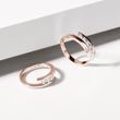 FIVE STONE DIAMOND RING IN ROSE GOLD - DIAMOND RINGS - RINGS