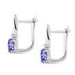 BOUCLES D'OREILLES EN OR BLANC AVEC TANZANITES ET DIAMANTS - BOUCLES D’OREILLES EN TANZANITE - BOUCLES D'OREILLES