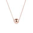 BALL PENDANT ON CHAIN NECKLACE IN ROSE GOLD - ROSE GOLD NECKLACES - NECKLACES