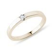 YELLOW GOLD ENGAGEMENT RING WITH DIAMOND - BRILLIANT CUT DIAMOND ENGAGEMENT RINGS - ENGAGEMENT RINGS