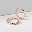 WOMEN'S WEDDING BAND WITH A DIAMOND IN ROSE GOLD - DIAMOND RINGS - RINGS