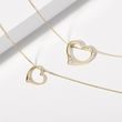 HEART SHAPED NECKLACE IN YELLOW GOLD - DIAMOND NECKLACES - NECKLACES