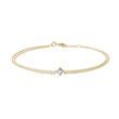 SIMPLE GOLD BRACELET WITH DIAMOND - DIAMOND BRACELETS - BRACELETS