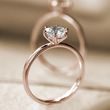 1 CARAT DIAMOND ROSE GOLD ENGAGEMENT RING - BRILLIANT CUT DIAMOND ENGAGEMENT RINGS - ENGAGEMENT RINGS