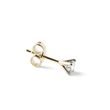 PUCE D'OREILLE EN OR JAUNE AVEC DIAMANT SOLITAIRE - BOUCLES D'OREILLES SOLITAIRES - BOUCLES D'OREILLES