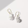 BAROQUE PEARL DROP EARRINGS IN YELLOW GOLD - PEARL EARRINGS - PEARL JEWELRY
