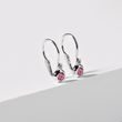 BOUCLES D'OREILLES POUR ENFANTS EN OR BLANC AVEC TOURMALINES - BOUCLES D'OREILLES POUR ENFANTS - BOUCLES D'OREILLES