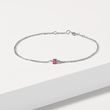 BRACELET EN OR BLANC ET TOURMALINE - BRACELETS AVEC GEMMES - BRACELETS